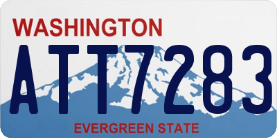 WA license plate ATT7283