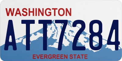 WA license plate ATT7284
