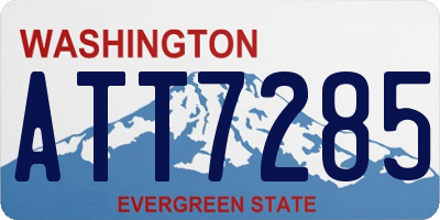 WA license plate ATT7285
