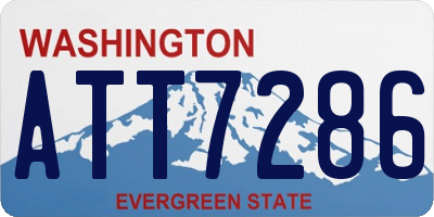 WA license plate ATT7286