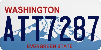 WA license plate ATT7287