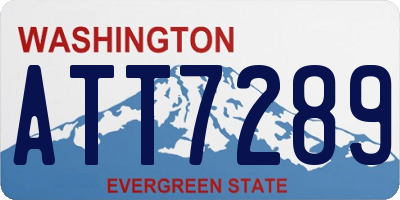 WA license plate ATT7289