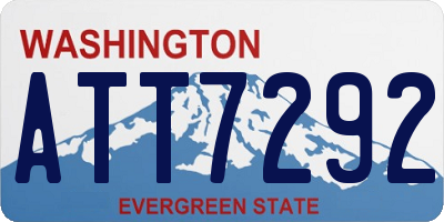 WA license plate ATT7292