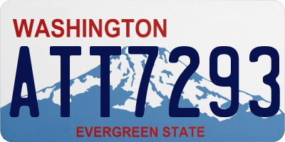 WA license plate ATT7293