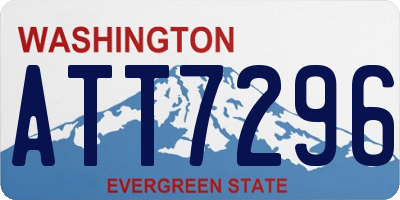 WA license plate ATT7296