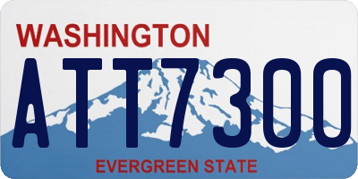 WA license plate ATT7300