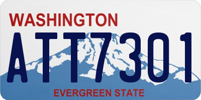 WA license plate ATT7301