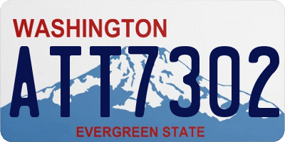 WA license plate ATT7302