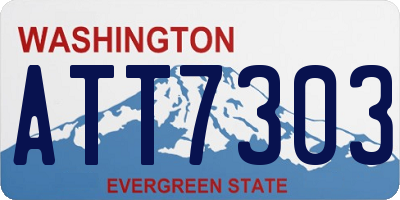 WA license plate ATT7303