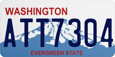 WA license plate ATT7304