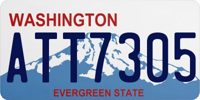 WA license plate ATT7305