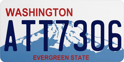 WA license plate ATT7306