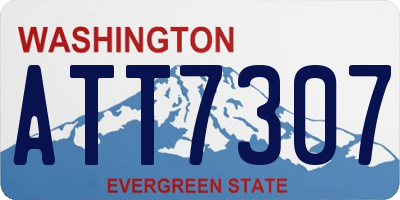 WA license plate ATT7307