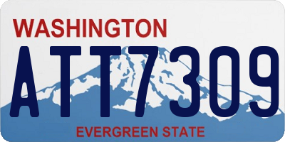 WA license plate ATT7309