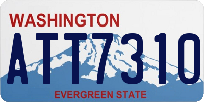 WA license plate ATT7310