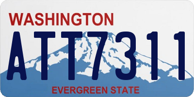 WA license plate ATT7311