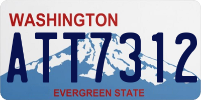 WA license plate ATT7312