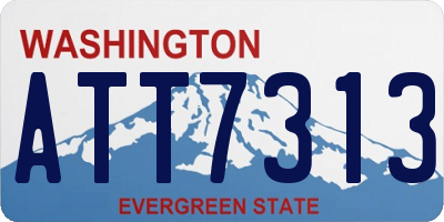 WA license plate ATT7313