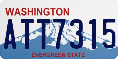 WA license plate ATT7315