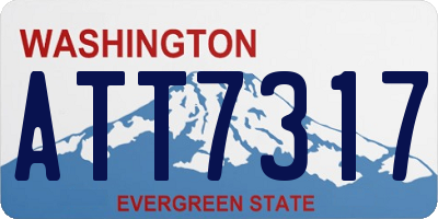 WA license plate ATT7317