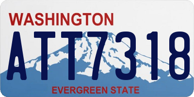 WA license plate ATT7318