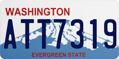WA license plate ATT7319