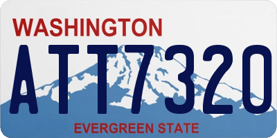 WA license plate ATT7320