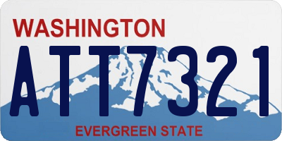WA license plate ATT7321