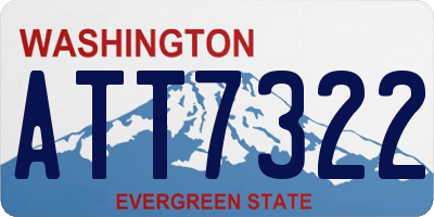 WA license plate ATT7322