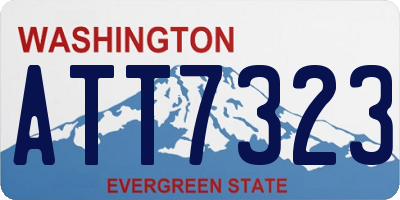 WA license plate ATT7323