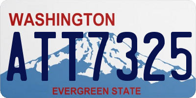 WA license plate ATT7325