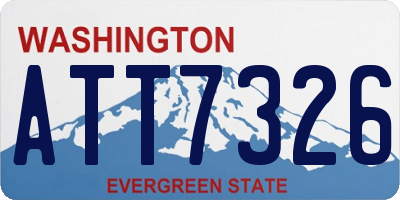 WA license plate ATT7326