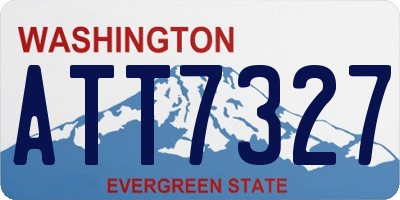 WA license plate ATT7327