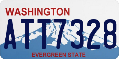 WA license plate ATT7328