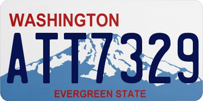 WA license plate ATT7329