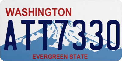 WA license plate ATT7330