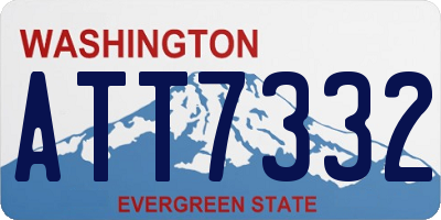 WA license plate ATT7332