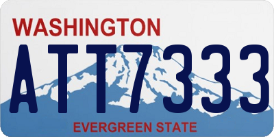 WA license plate ATT7333