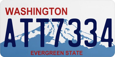 WA license plate ATT7334