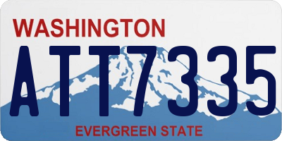 WA license plate ATT7335