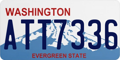 WA license plate ATT7336