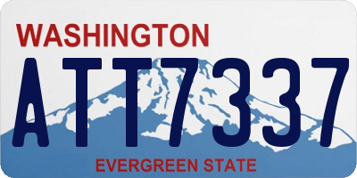 WA license plate ATT7337