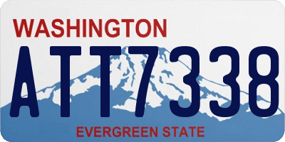 WA license plate ATT7338