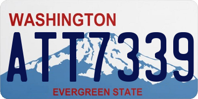 WA license plate ATT7339