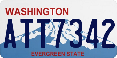 WA license plate ATT7342