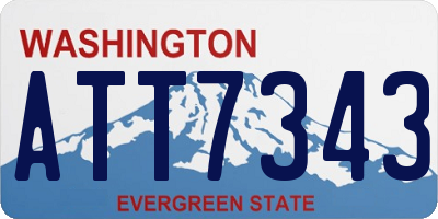 WA license plate ATT7343