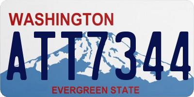 WA license plate ATT7344