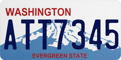 WA license plate ATT7345