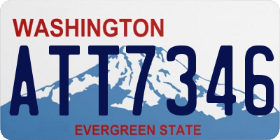 WA license plate ATT7346