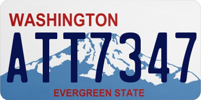 WA license plate ATT7347